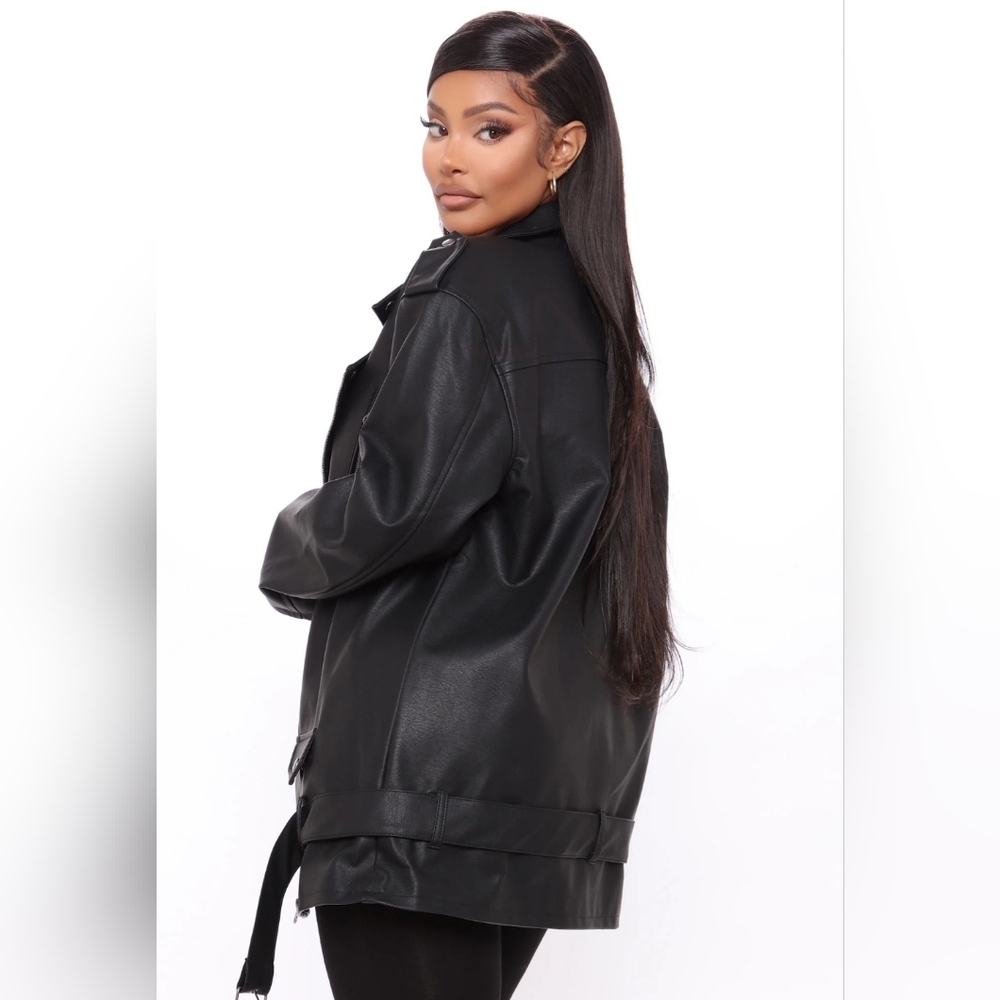 Faux Leather Moto Jacket